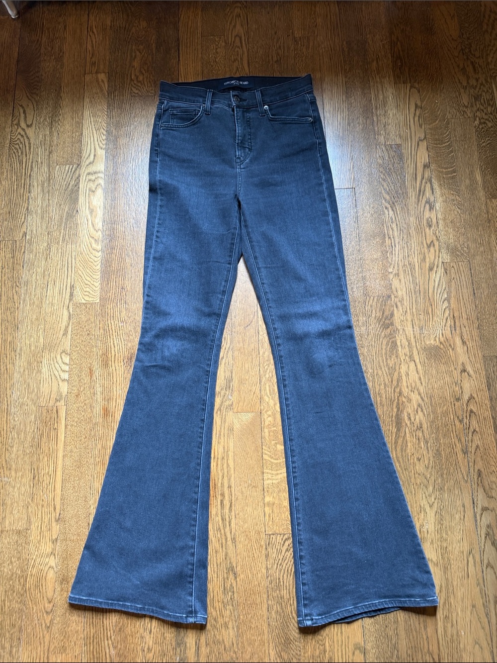 Veronica Beard washed black Flare Jeans